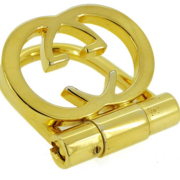 GUCCI key chain double-G gold plated Auth used T16792 - Picture 6 of 9